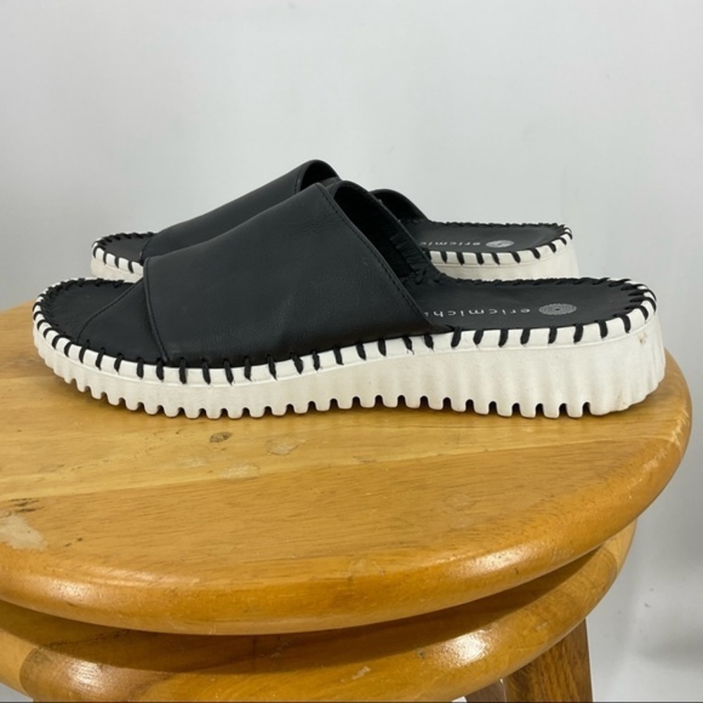 Eric Michael Leather Crossover Low Platform Mule … - image 6